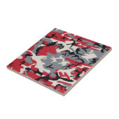 レッドグレー迷彩柄カモフラージュ タイル (側面)