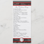 レッドグレー9x4ダマスク旋回結婚ズ プログラム (裏面)