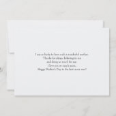 レッドグレー&クリームボホフラワーブーケマザーズデイ シーズンカード (裏面)