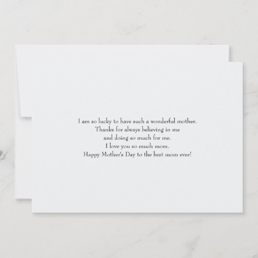 レッドグレー&クリームボホフラワーブーケマザーズデイ シーズンカード (裏面)