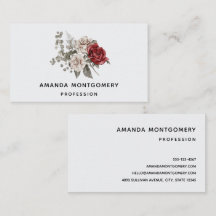 レッドグレー&クリームボホフラワーブーケ