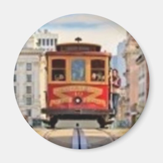 レッドケーブルカー マグネット (正面)