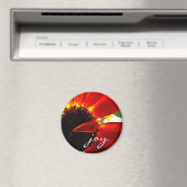 レッドゲルベラデイジーフォトジョイはっきりしたスモダン マグネット (インサイチュ (食洗機))