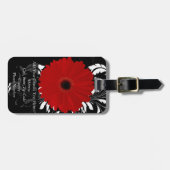 レッドゲルベラデイジー付/旋回名ラゲッジタグ ラゲッジタグ (正面横)