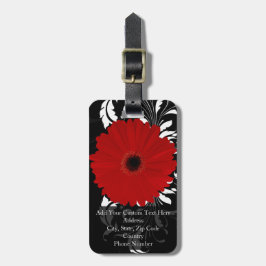 レッドゲルベラデイジー付/旋回名ラゲッジタグ ラゲッジタグ