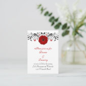 レッドゲルベラデイジー披露宴カード エンクロージャーカード (スタンド正面)