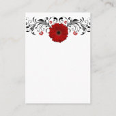 レッドゲルベラデイジー披露宴カード エンクロージャーカード (裏面)