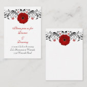 レッドゲルベラデイジー披露宴カード エンクロージャーカード (正面/裏面)