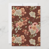 レッドゲルベラ&ホワイトダリアブライダルシャワー 招待状 (裏面)