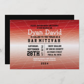 レッドゲーマーゲーミングデジタルバー(ユダヤ教の)バル・ミツバー招待状 招待状 (正面/裏面)