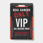 レッドゲームトラック誕生日パーティーVIP招待状 バッジ (Back)