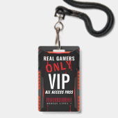 レッドゲームトラック誕生日パーティーVIP招待状 バッジ (Back with Lanyard)