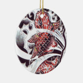 レッドコイタトゥーデザイン セラミックオーナメント (右)