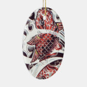 レッドコイタトゥーデザイン セラミックオーナメント (右)