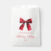 レッドコケエレガントットボウホリデーパーティー フェイバーバッグ (正面)