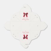 レッドコケエレガントットボウホリデーパーティー フェイバーボックス (折り畳みなし)