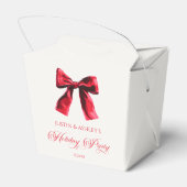 レッドコケエレガントットボウホリデーパーティー フェイバーボックス (裏面サイド)