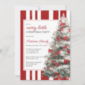 レッドコケッテ ボー メリー リトル クリスマス ツリー パーティー 招待状 (正面)