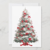 レッドコケッテ ボー メリー リトル クリスマス ツリー パーティー 招待状 (裏面)