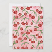 レッドコケットさくらんぼオントップベビーシャワー招待状 招待状 (裏面)