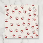 レッドコケットさくらんぼ誕生日メッセージカード フェイバータグ (裏面)