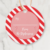 レッドココアマグキャンディーケーンストライプギフト |メッセージカード フェイバータグ (裏面)