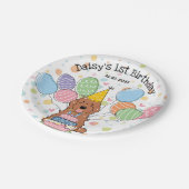 レッドコックポオカバポウドッグ誕生日 ペーパープレート (アングル)