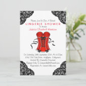 レッドコルセット＆ブラックレースの下着シャワー 招待状 (スタンド正面)