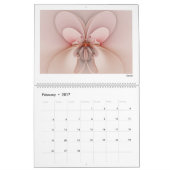 レッドコレクション抽象芸術フラクタル2025 カレンダー (2月 2017)