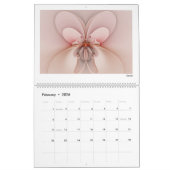 レッドコレクション抽象芸術フラクタル2025 カレンダー (2月 2026)