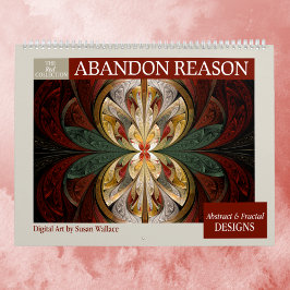 レッドコレクション抽象芸術フラクタル2025 カレンダー