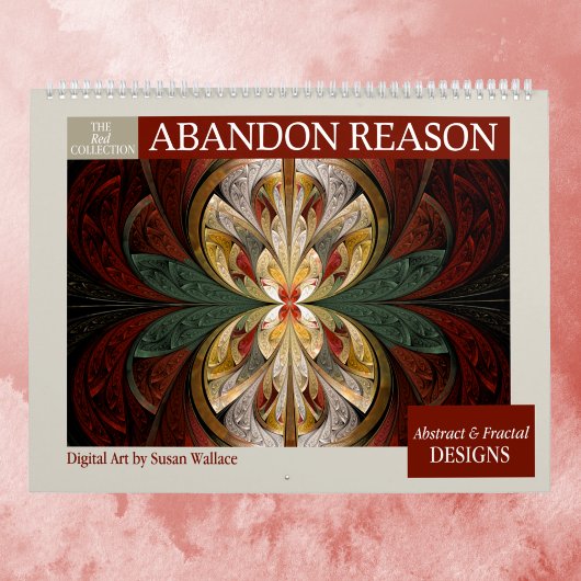 レッドコレクション抽象芸術フラクタル2025 カレンダー