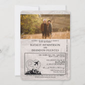 レッドコロラド結婚パスポート 招待状 (正面)