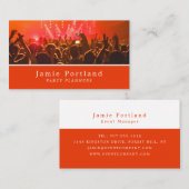 レッドコンサートクラウドパーティーイベントプランナー 名刺 (正面/裏面)