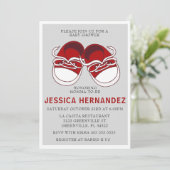 レッドコンバースニーカーシューズベビーシャワー招待状 招待状 (スタンド正面)