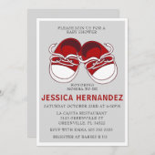 レッドコンバースニーカーシューズベビーシャワー招待状 招待状 (正面/裏面)