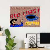 レッドコーストコーヒー レトロポスター ポスター (ホームオフィス)
