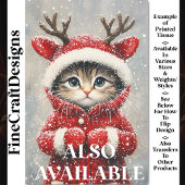 レッドコートAK6Fデコページのかわいいトナカイ子猫 薄葉紙