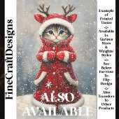 レッドコートAK6Hデコペのかわいいトナカイ子猫 薄葉紙