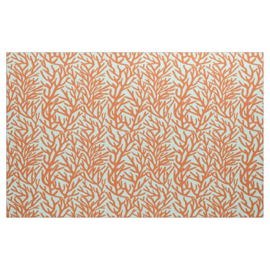 レッドコーラルシーグリーン海 ファブリック (ファットクウォーター)