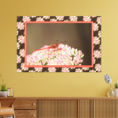 レッドコーラルドラゴンフライアートデコール キャンバスプリント (インサイチュ (リビング))