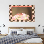 レッドコーラルドラゴンフライアートデコール キャンバスプリント (インサイチュ (寝室))