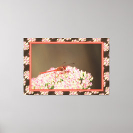 レッドコーラルドラゴンフライアートデコール キャンバスプリント