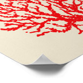 レッドコーラルビーチウォールアートポスタープリントデコール ポスター (角)