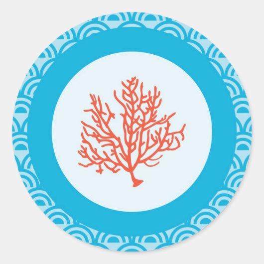 レッドコーラル封筒用シールシール ラウンドシール (正面)