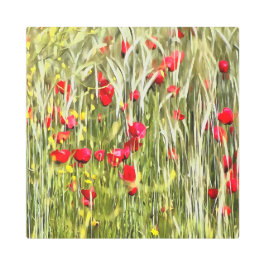 レッドコーンポピー現実美術 メタルプリント