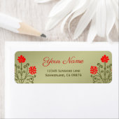 レッドゴエレガントルズバロックのエッチングカスタムラベル ラベル (インサイチュ)