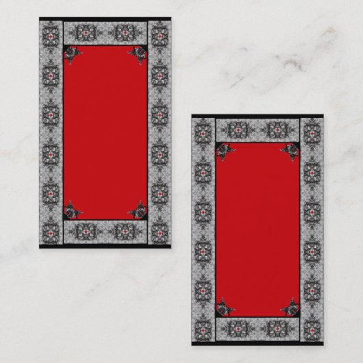 レッドゴシックのカスタマイズ可能な名刺 名刺 (正面/裏面)