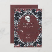 レッドゴシックフローラスカル結婚ズ 出欠カード (正面/裏面)