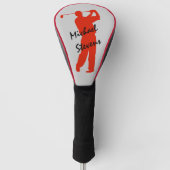 レッドゴルファーパーソナライズされたー ゴルフヘッドカバー (正面)